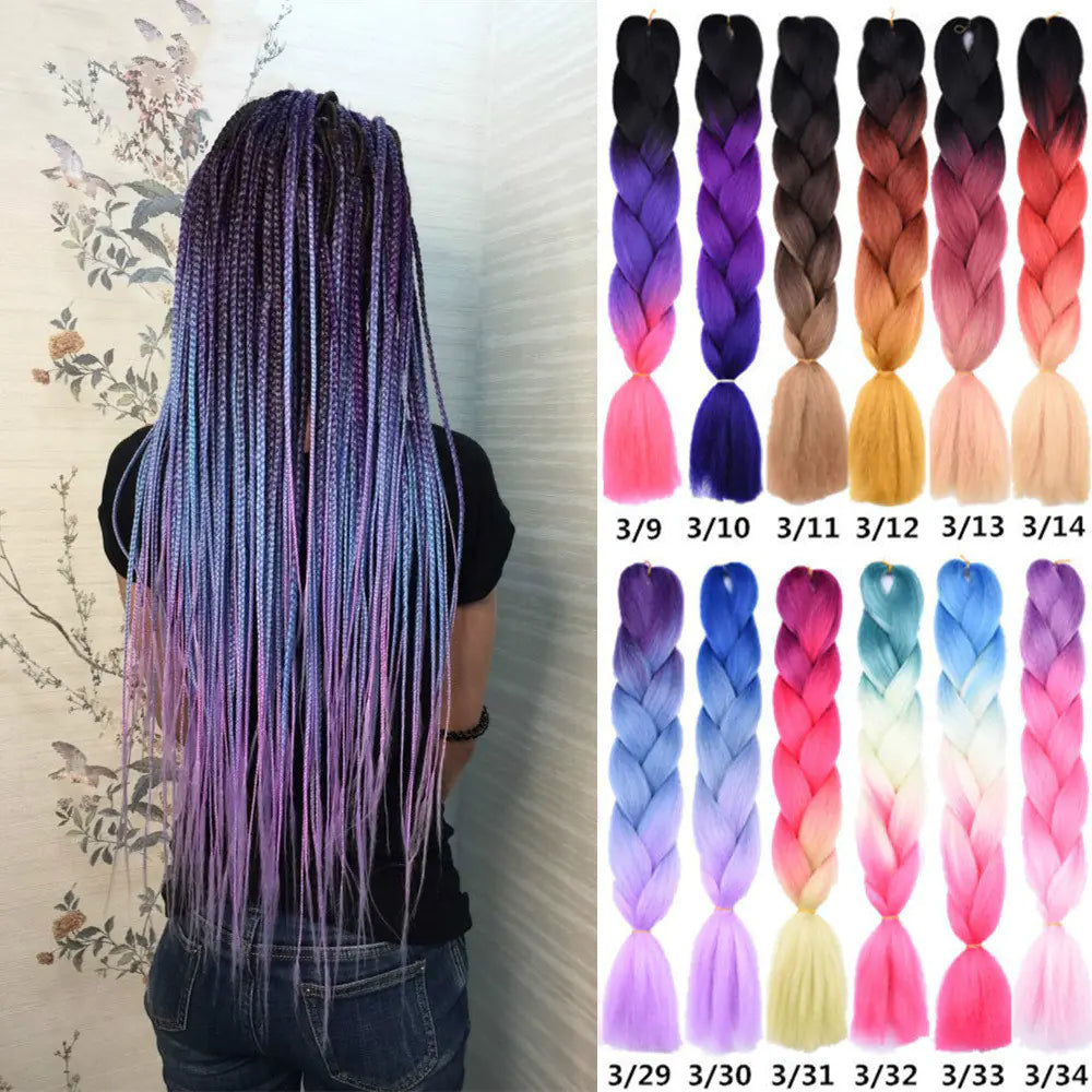 Colorful Gradient African Dirty Braid Hair Accessory
