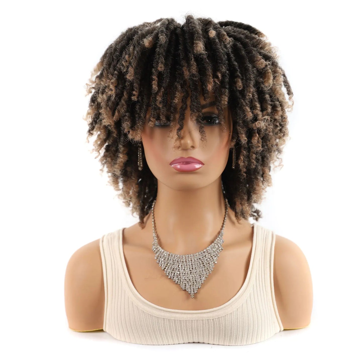 African 6-Inch Curly Hair Wig Headgear