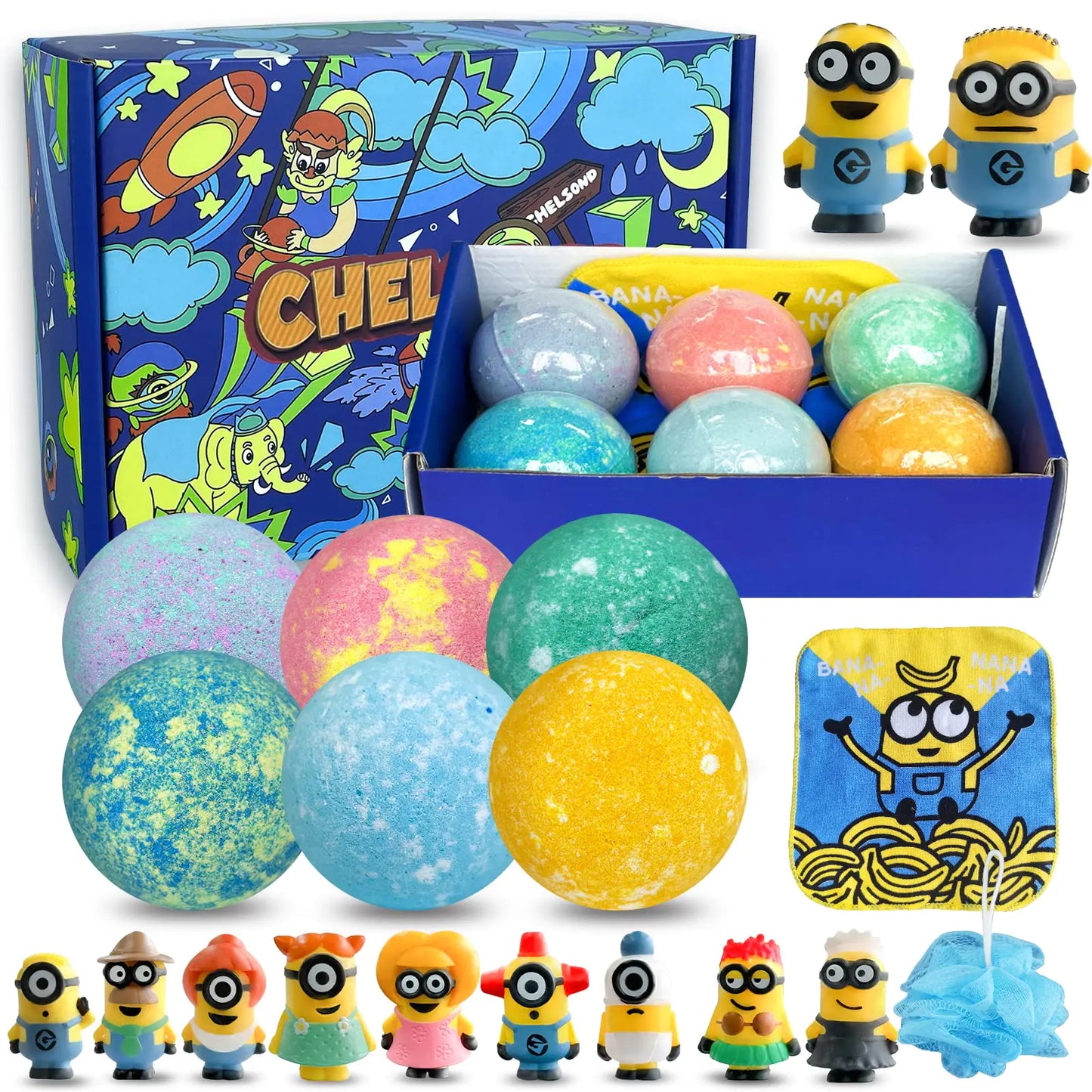 Bath Bombs for Kids with Surprise Inside: XXL Handmade Organic Bath Bombs Valentine Gift Set Rich in Natural Essential Oils Bath Bombs Fizzies for Dry Skin Moisturize Easter Gift Set (6 Pcs 5 OZ)