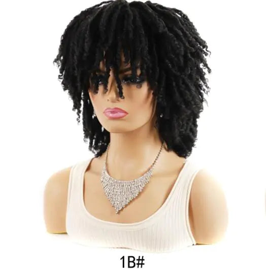 African 6-Inch Curly Hair Wig Headgear