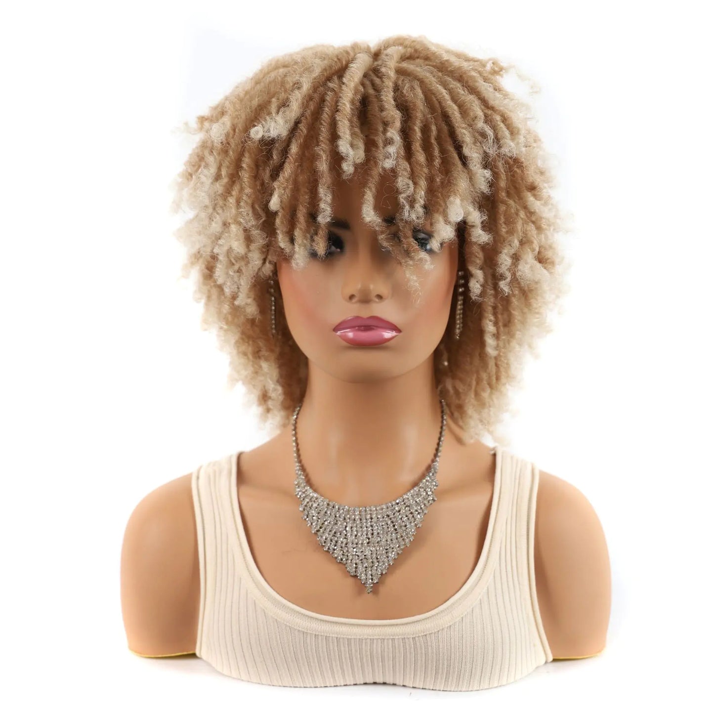 African 6-Inch Curly Hair Wig Headgear