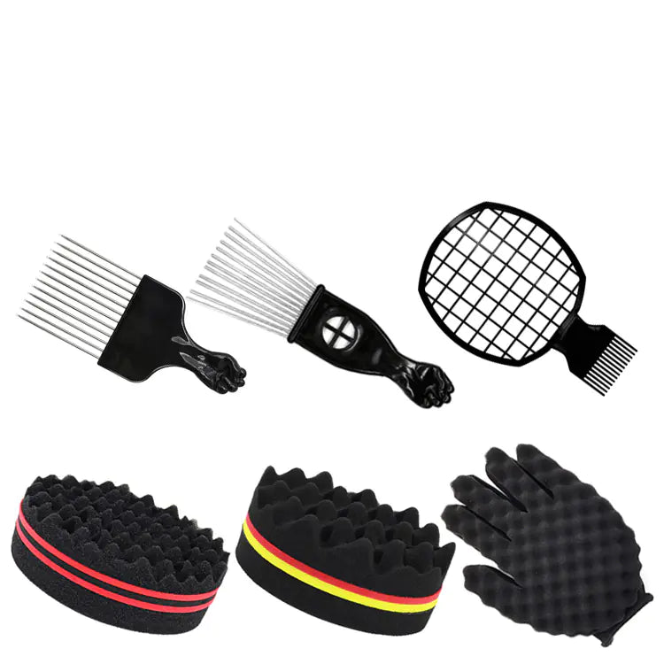Black Hair Styling Comb Set for African Braids