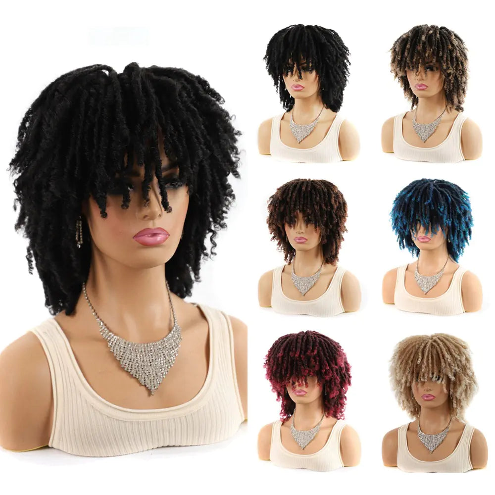 African 6-Inch Curly Hair Wig Headgear