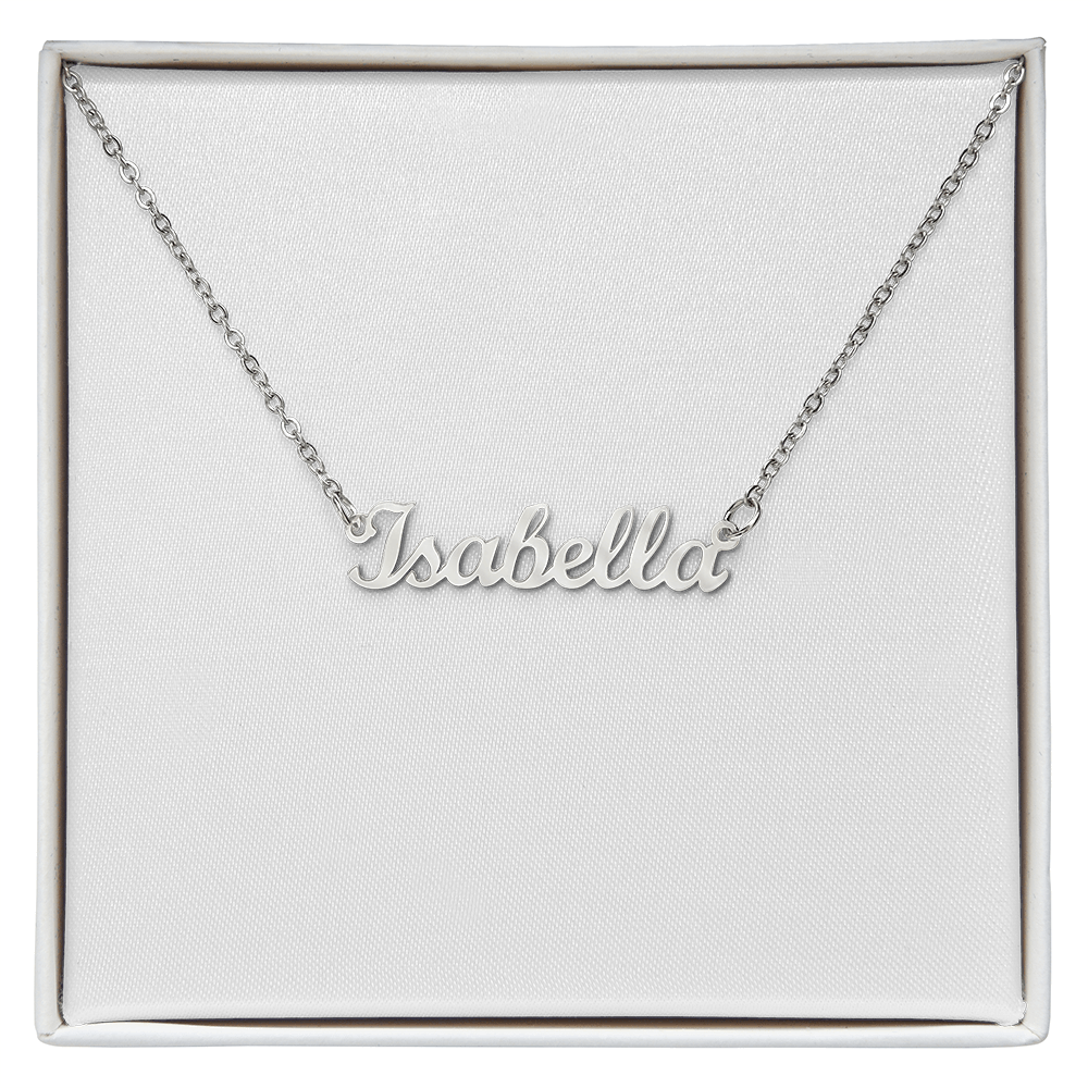 Beautifully custom crafted name plate necklaces