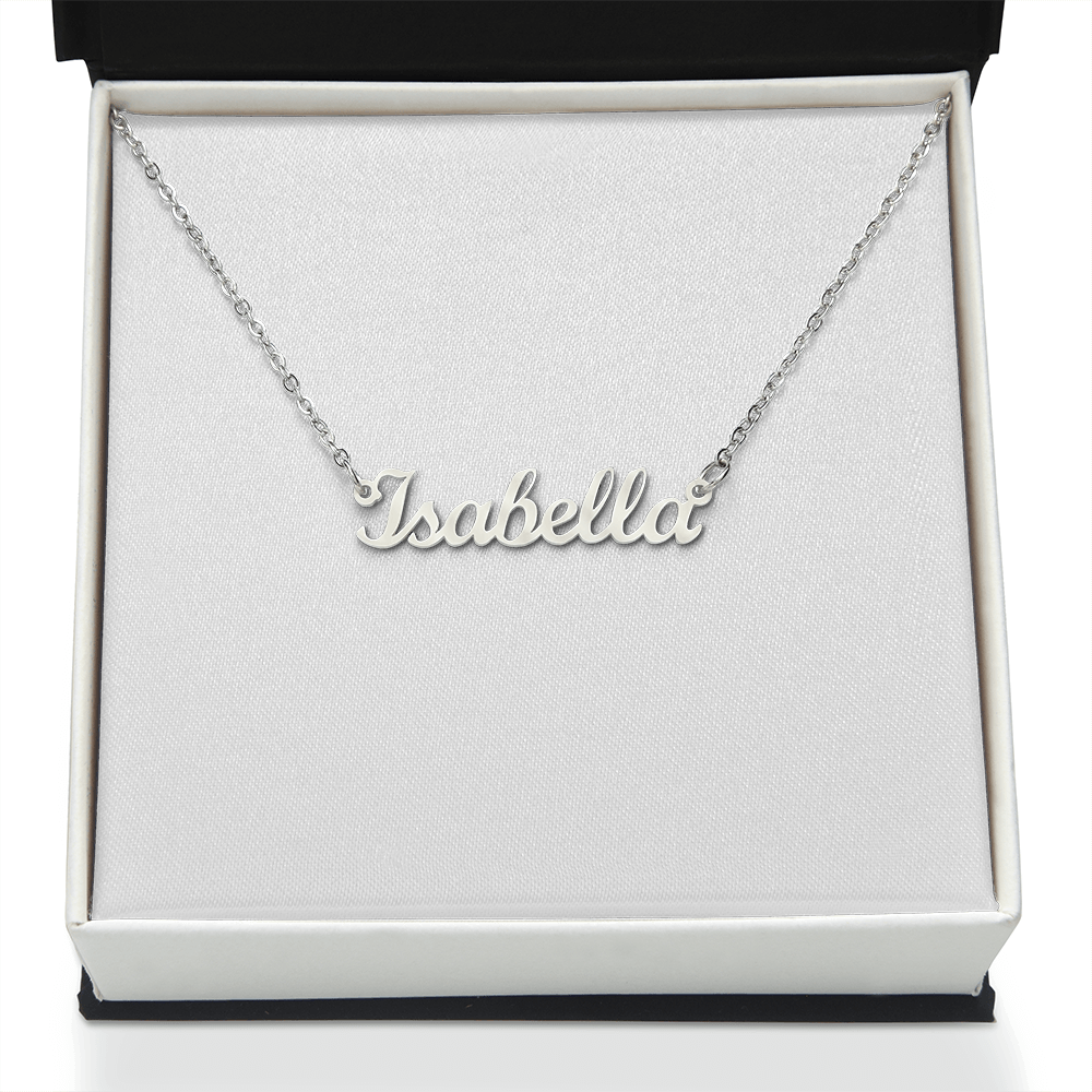Beautifully custom crafted name plate necklaces