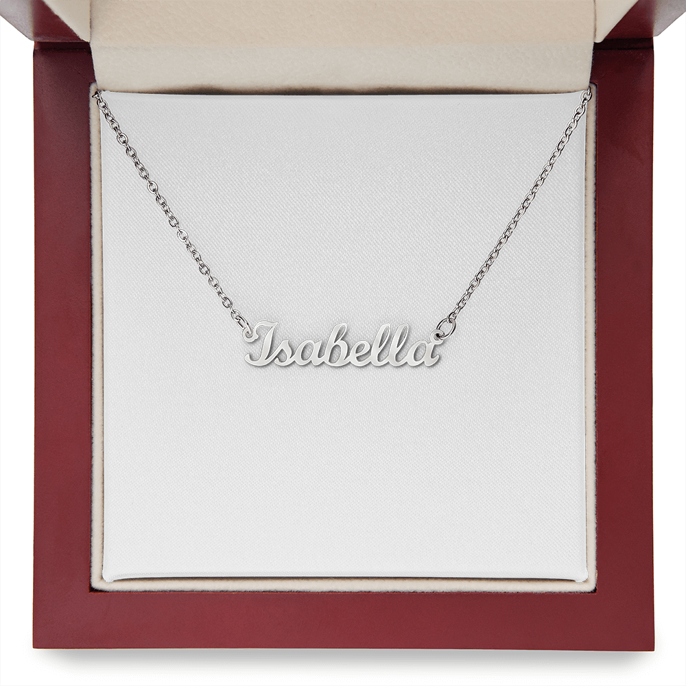 Beautifully custom crafted name plate necklaces