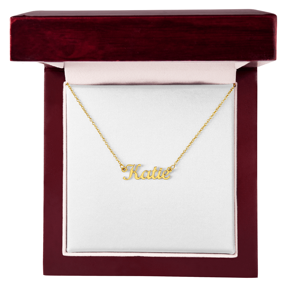 Beautifully custom crafted name plate necklaces