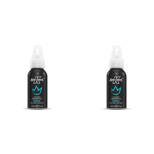 King of Shaves Sensitive Advanced Shaving Oil With Handy Pump 30 ml TWIN PACK