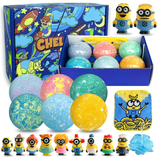 Bath Bombs for Kids with Surprise Inside: XXL Handmade Organic Bath Bombs Valentine Gift Set Rich in Natural Essential Oils Bath Bombs Fizzies for Dry Skin Moisturize Easter Gift Set (6 Pcs 5 OZ)