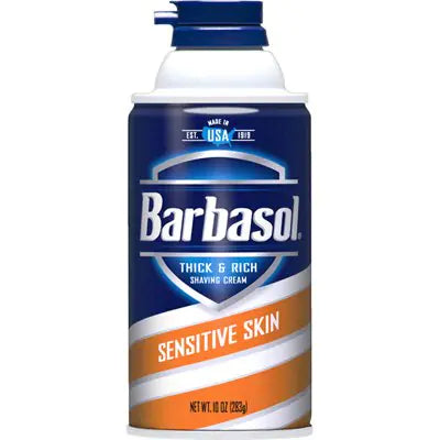 Barbasol Sensitive Skin Thick and Rich Shaving Cream 10 Ounce Pack of 2