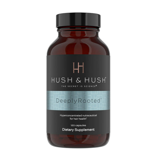 Hush & Hush DeeplyRooted Hair Supplement for Stronger Healthier Hair - Collagen Hair Growth Pills for Men & Women - Biotin for Hair Loss - Hair Care for Thinning Hair & Hair Regrowth - 120 Capsules