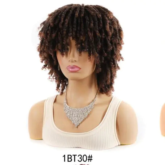 African 6-Inch Curly Hair Wig Headgear