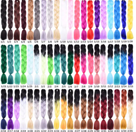 Colorful Gradient African Dirty Braid Hair Accessory